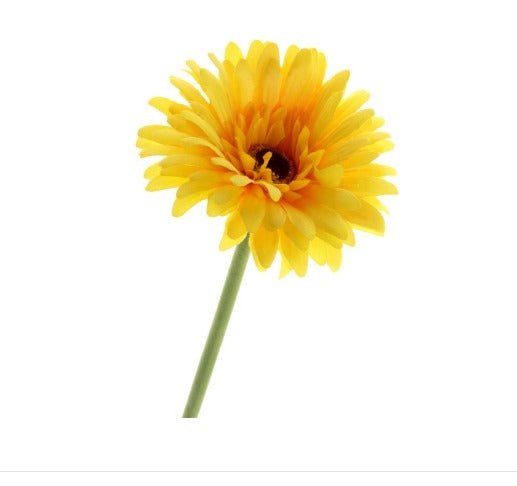 Artificial Gerbera Flowers Yellow Faux Flowers, Fake Gerbera, Gerbera Daisy Flowers, Silk Spring Wedding. Yellow Flowers, Gift for Her.