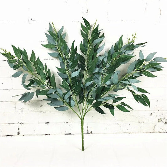 Artificial Green Foliage, Willow Foliage Leaves, Faux Green Leaves, Willow Light Green Foliage, Silk Wedding Flowers, Home Decor