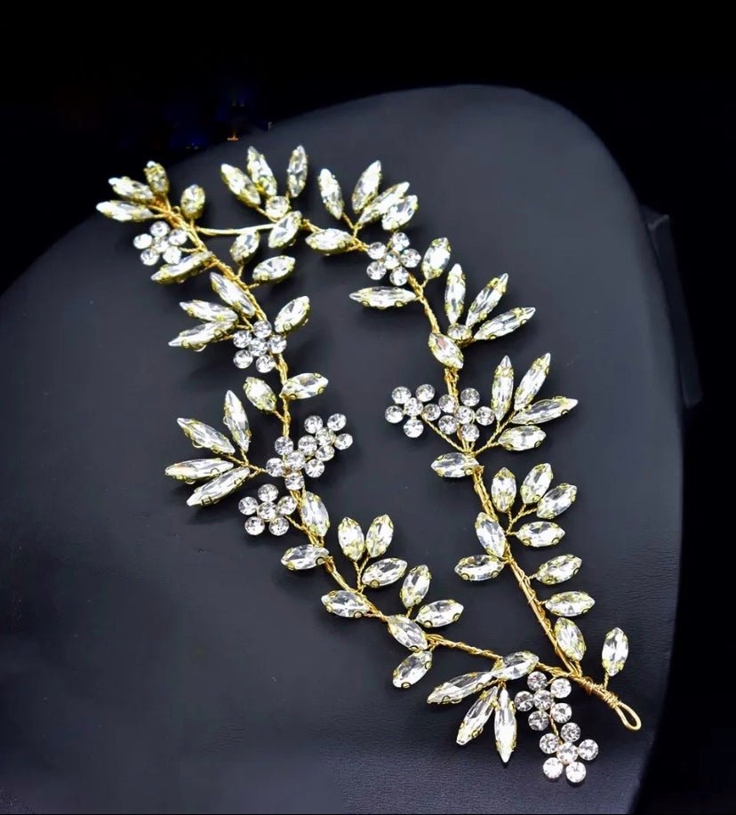 Bridal Wedding Hair Accessories Crystal Hair Piece Hair Vine Leaf Design (One piece) Bridesmaid