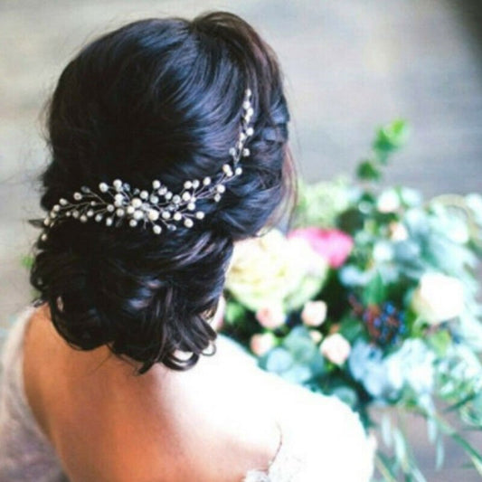 Bridal Wedding Hair Comb Wedding Hair Accessories Hair Vine with Crystal Diamante Pearl Bridesmaid