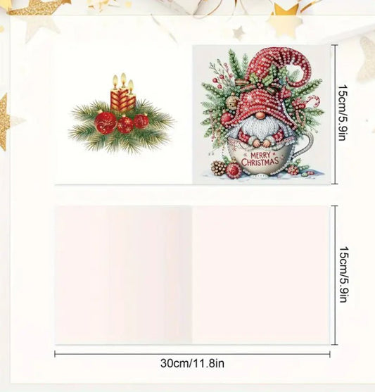 Diamond Art Christmas Cards Christmas Gonks 6pcs - DIY Diamond Art Kits