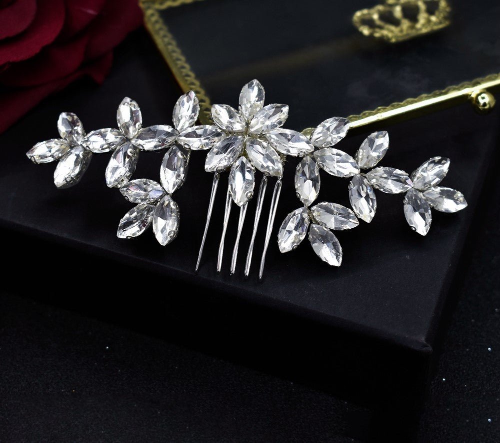Flower Girl Crystal Hair Comb in Silver Hair Vine Bridesmaid Hair Accessory Wedding Hair Prom Accessory S477