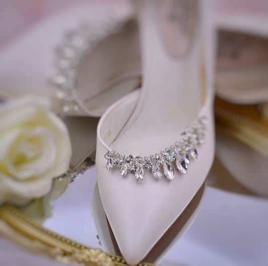 Crystal Diamante Wedding Shoe Clips, Bridal Shoe Clip, Shoe Decoration Wedding Accessories X39S