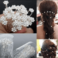 10x Diamante Wedding Hair Pins Flower Girl Hair Accessories, Bridesmaid Hair, Bridal Diamante Crystal Pearl Hair Clips/Grips Jewellery Prom