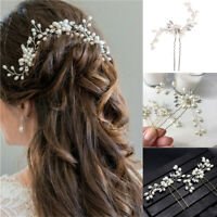 3pc Bridal Hair Accessories Bridal Wedding Hair Pin/Hair Vine, Wedding Hair Accessories Crystal Diamante Pearl, Bridesmaid Hair Accessories
