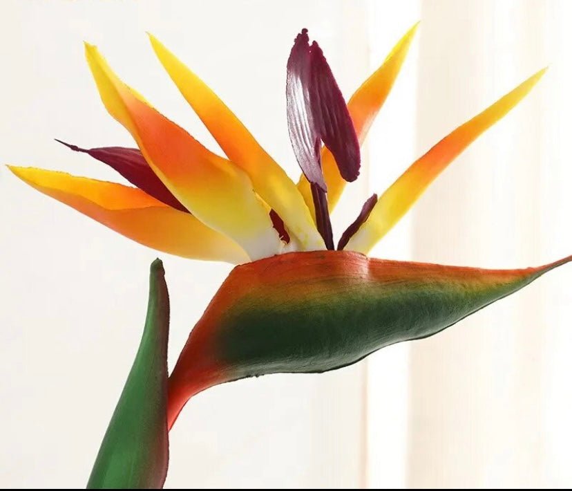 Artificial Birds of Paradise, 1x Flower. Tropical Flowers, Yellow Flowers, Artificial Flowers, Fake Birds of Paradise, Silk Spring Wedding Flowers