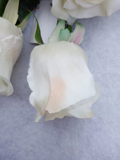 Artificial Cream Roses, Real Touch White Roses, Artificial Flowers, White Flowers, Silk Faux Flowers, Wedding Flowers, Flowers Gift for Her