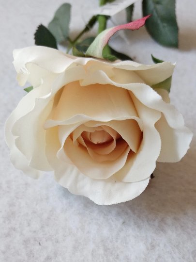 Artificial Cream Roses, Real Touch White Roses, White Flowers, Artificial Flowers, Faux Flowers Wedding Flowers, Flowers Gift for Her