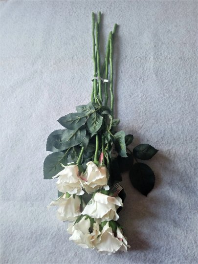 Artificial Cream Roses, Real Touch White Roses, White Flowers, Artificial Flowers, Faux Flowers Wedding Flowers, Flowers Gift for Her
