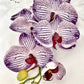 Artificial Orchid Flower, Gift for Her, Real Look Orchids, Purple Striped Orchid Stem, Phalaenopsis, Faux Orchid Flower