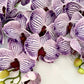 Artificial Orchid Flower, Gift for Her, Real Look Orchids, Purple Striped Orchid Stem, Phalaenopsis, Faux Orchid Flower