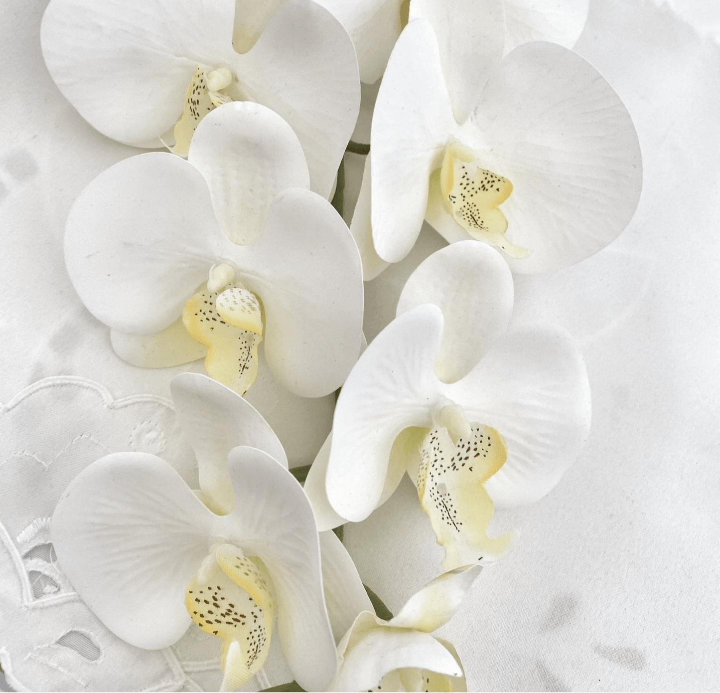 Artificial Orchid Flower Gift for Her, Real Look Orchids, White Orchid Phalaenopsis, Faux Orchid Stem Artificial Flowers White Flowers