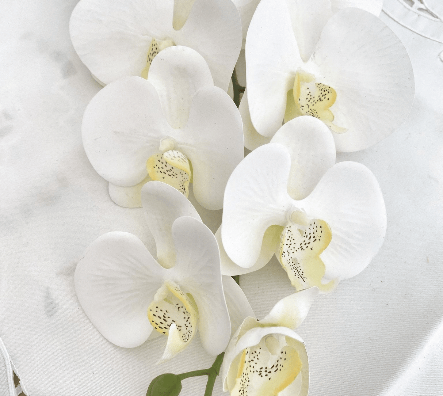 Artificial Orchid Flower Gift for Her, Real Look Orchids, White Orchid Phalaenopsis, Faux Orchid Stem Artificial Flowers White Flowers