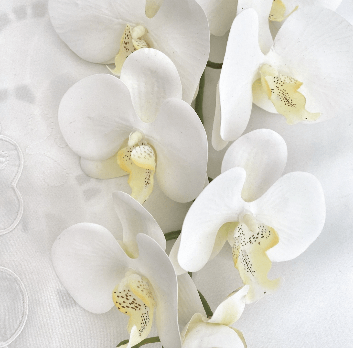 Artificial Orchid Flower Gift for Her, Real Look Orchids, White Orchid Phalaenopsis, Faux Orchid Stem Artificial Flowers White Flowers