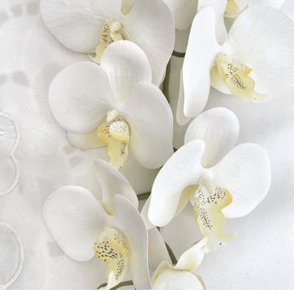 Artificial Orchid Flower Gift for Her, Real Look Orchids, White Orchid Phalaenopsis, Faux Orchid Stem Artificial Flowers White Flowers