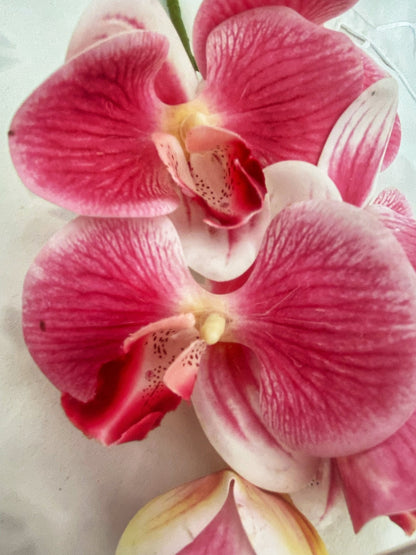 Artificial Orchid Flower Gift for Her, Real Touch Orchids, Pink Orchid Stem Phalaenopsis, Artificial Flowers Faux Orchid, Pink Flowers, Wedding