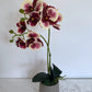 Artificial Orchid Plant, Gift for Her, Real Look Orchids, Spotted Red Orchid Pot Plant, Phalaenopsis, Artificial Flowers, Faux Orchid