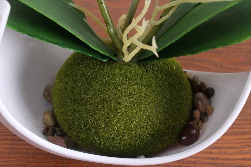 Artificial Orchid Plants, Faux Potted Orchids Phalaenopsis Orchids 28cm Potted Orchid in Purple, Pink or White Silk Orchid Flowers