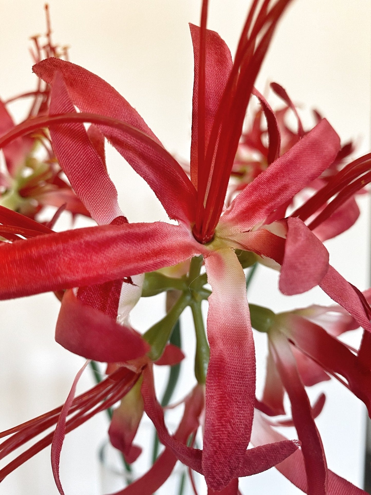 Artificial Red Spider Lilies, Faux Red Flowers, Fake Spider Lilies, Artificial Flowers, Silk Wedding Flowers, Red Flowers Gift for Her.