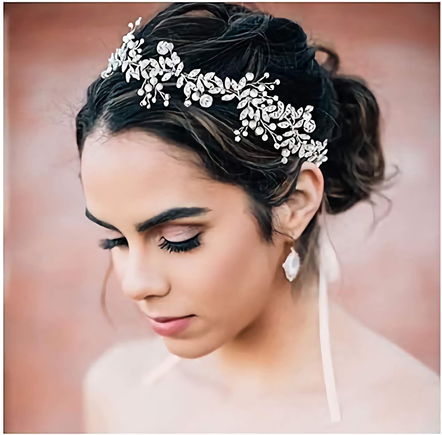 Bridal Headpiece, Bridal Tiara Headband, Bridal Wedding Hair Accessories -Crystal Diamante and Pearl