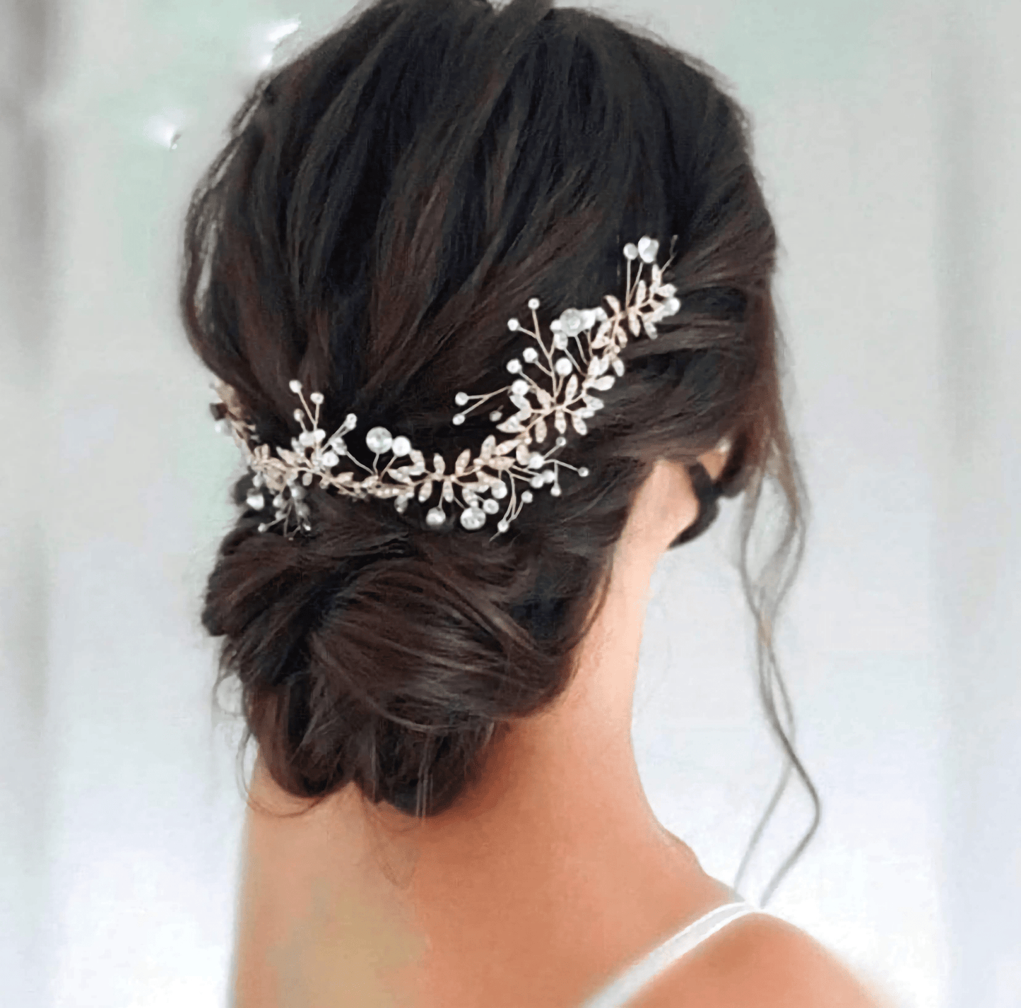 Bridal Headpiece, Bridal Tiara Headband, Bridal Wedding Hair Accessories -Crystal Diamante and Pearl