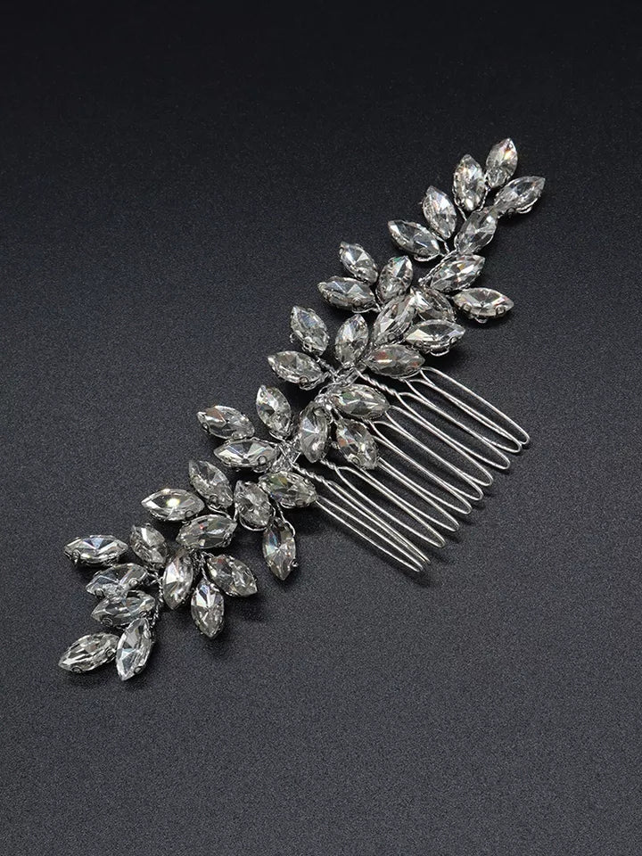 Bridal Wedding Hair Accessories Crystal Hair Comb / Vine Bridesmaid Hair Accessory Crystal Hair Piece Silver