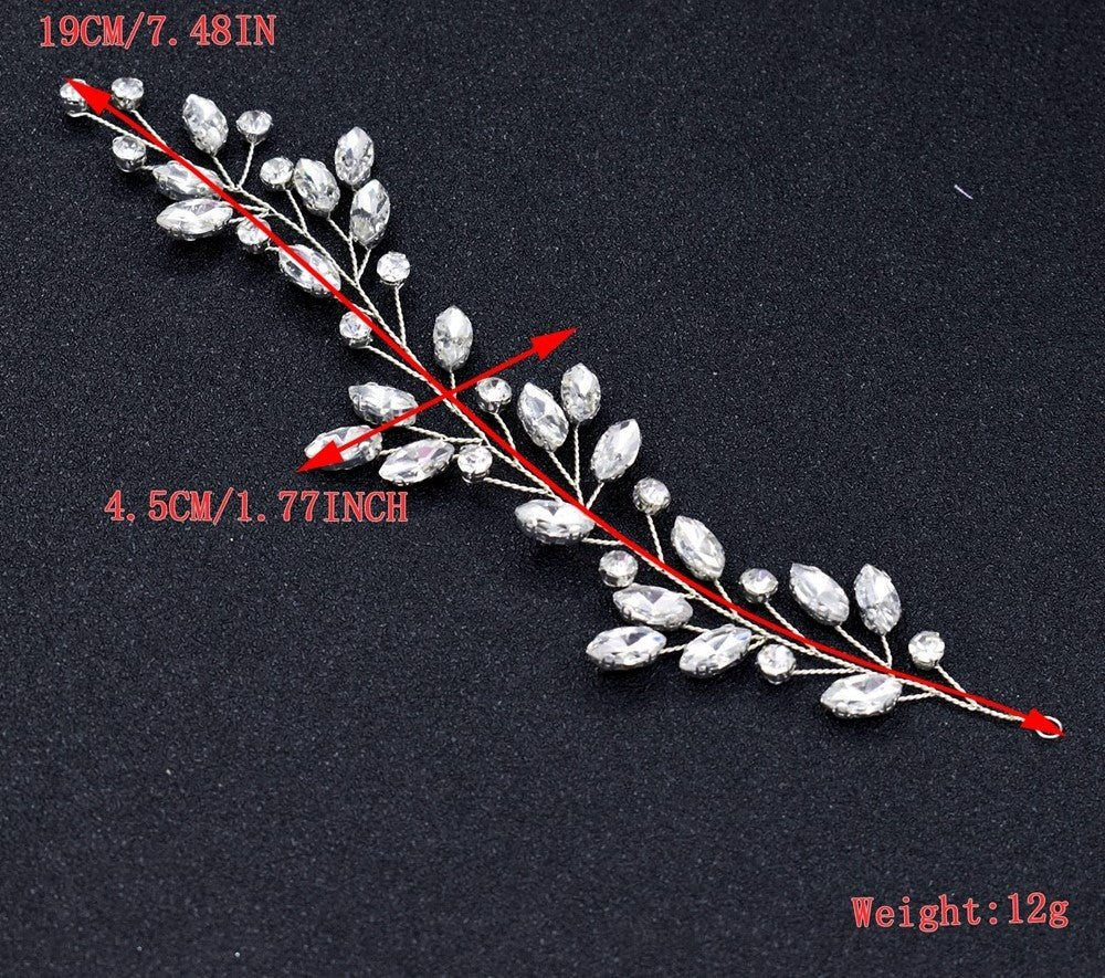 Wedding Hair Accessories Crystal Tiara Hairpiece Hair Vine in Silver Bridesmaid's Hair Accessory, Prom Accessory (S482)