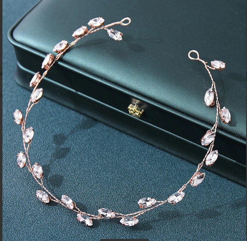 Wedding Hair Accessories Crystal Hair Piece Hair Vine Bridal Tiara, Bridesmaid Hair Jewellery Silver, Gold or Rose Gold