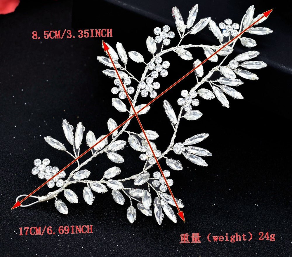 Bridal Wedding Hair Accessories Crystal Hair Piece Hair Vine Leaf Design (One piece) Bridesmaid