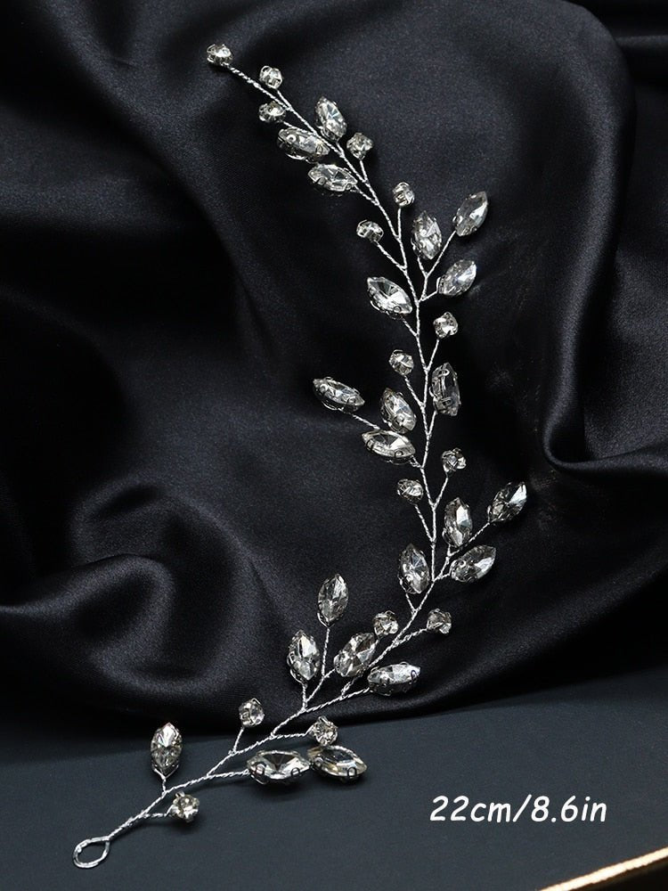 Bridal Wedding Hair Accessories Silver Crystal Hair Vine Wedding Tiara Bridesmaid's Hairpiece