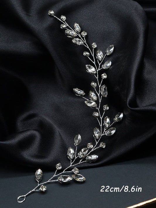 Bridal Wedding Hair Accessories Silver Crystal Hair Vine Wedding Tiara Bridesmaid's Hairpiece
