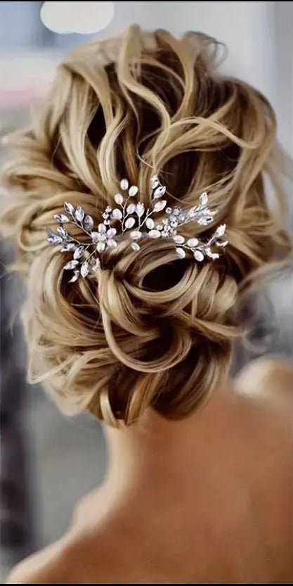 Bridal Hair Comb Hair Accessories Crystal Pearl Wedding Hairpiece Hair Vine in Silver Bridesmaid Prom Hair Accessory S467