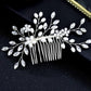 Bridal Hair Comb Hair Accessories Crystal Pearl Wedding Hairpiece Hair Vine in Silver Bridesmaid Prom Hair Accessory S467
