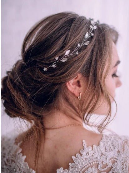 Bridal Wedding Hair Tiara Crystal Hair Vine Hair Piece Wedding Hair Accessories Bridesmaid Accessory Hair Jewellery in Silver BR2