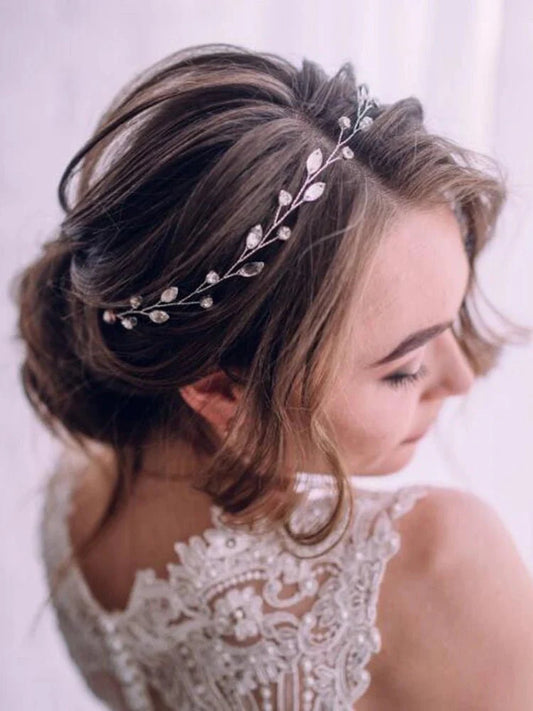 Bridal Wedding Hair Tiara Crystal Hair Vine Hair Piece Wedding Hair Accessories Bridesmaid Accessory Hair Jewellery in Silver BR2