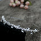 Bridesmaids Tiara Headband, Bridal Tiara, Flower Girl Tiara, Bridal Wedding Hair Accessories with Crystal Diamante for Bridesmaid