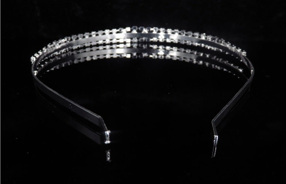 Bridesmaids Tiara Headband, Flower Girl Tiara, Bridal Wedding Hair Accessories with Crystal Diamante for Bridesmaid or Flower Girl