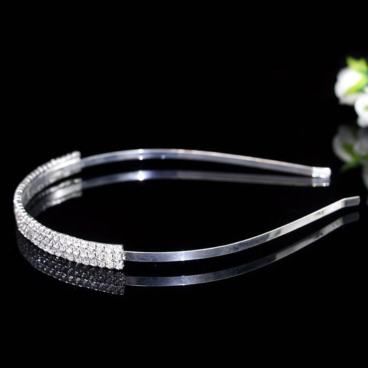 Bridesmaids Tiara Headband, Flower Girl Tiara, Bridal Wedding Hair Accessories with Crystal Diamante for Bridesmaid or Flower Girl