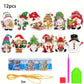 Christmas Gonk Diamond Art Decorations - DIY Christmas Diamond Art Kit - Christmas Decoration Craft Kit in Laminate with Rhinestone Drills