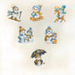 Christmas Snowman Diamond Art Keyring Decorations 6pcs - DIY Christmas Diamond Art Kit - Christmas Decoration Craft Kit in Acrylic