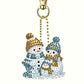 Christmas Snowman Diamond Art Keyring Decorations 6pcs - DIY Christmas Diamond Art Kit - Christmas Decoration Craft Kit in Acrylic