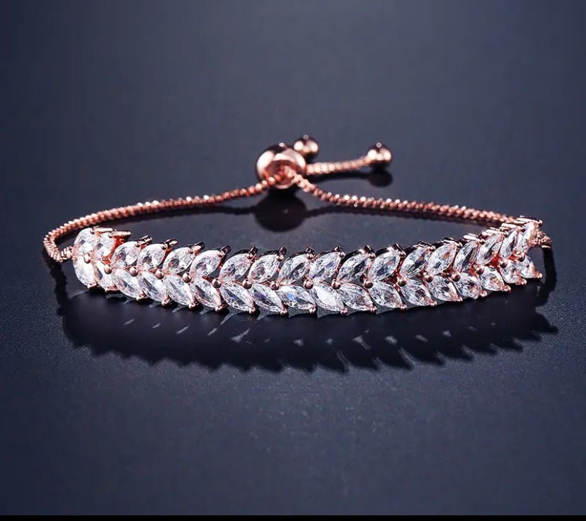 Crystal Bridal Jewellery Set CZ, Gift for Her, Star Necklace Earrings & Bracelet Wedding Set Silver & Gold