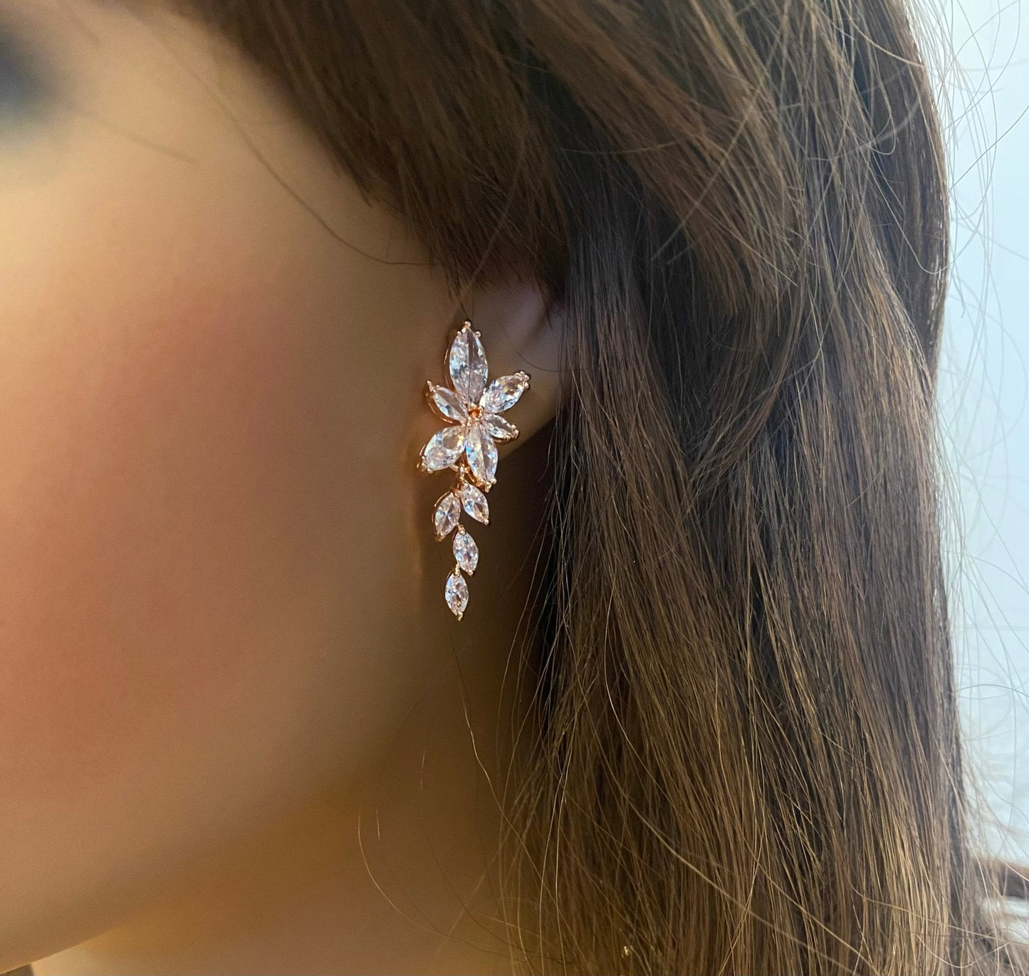 Crystal Bridal Jewellery Set CZ, Gift for Her, Star Necklace Earrings & Bracelet Wedding Set Silver & Gold