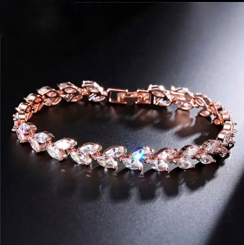 Crystal Bridal Jewellery Set CZ, Gift for Her, Star Necklace Earrings & Bracelet Wedding Set Silver & Gold