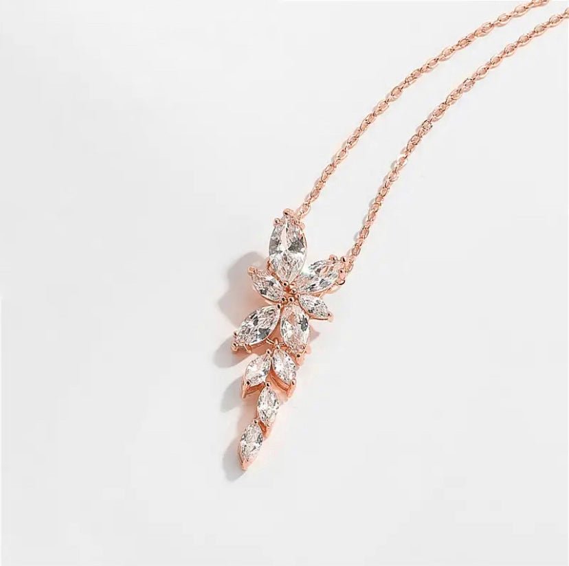 Crystal Bridal Jewellery Set CZ, Gift for Her, Star Necklace Earrings & Bracelet Wedding Set Silver & Gold