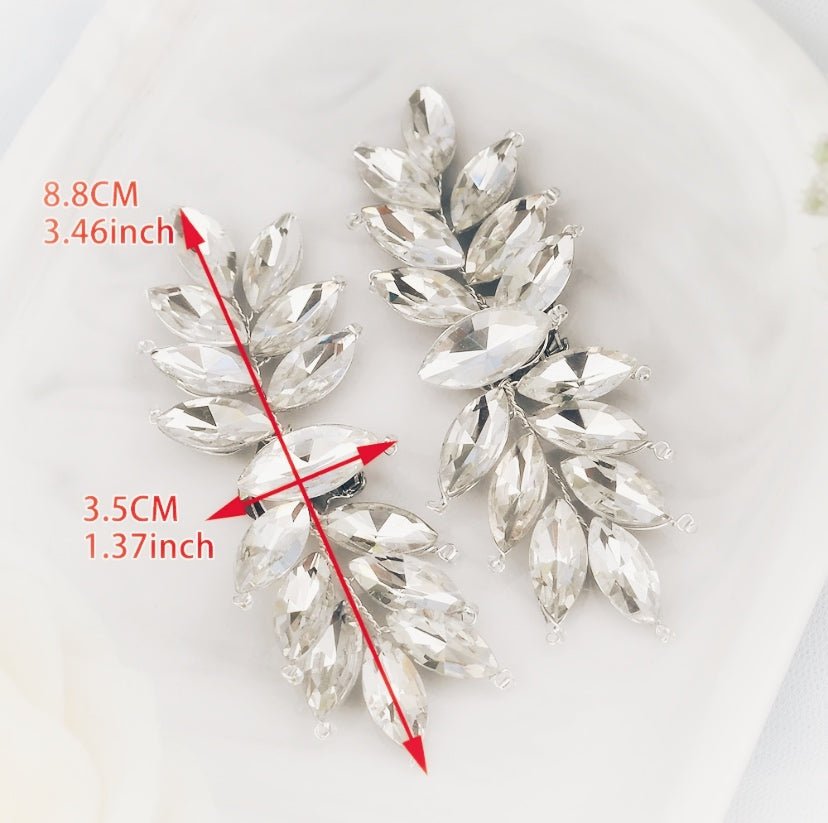 Crystal Diamante Wedding Shoe Clips, Bridal Shoe Clip, Wedding Shoes Accessories, Shoe Decoration