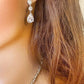 CZ Crystal Dangle Earrings  Silver Gift for Her Tear Drop Earrings Wedding Jewellery Bridal