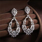 CZ Crystal Dangle Earrings Silver Gift for Her Tear Drop Bridal Earrings Wedding Jewellery