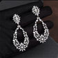 CZ Crystal Dangle Earrings Silver Gift for Her Tear Drop Bridal Earrings Wedding Jewellery