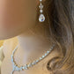 CZ Crystal Tear Drop Bridal Earrings or Gift for Her in Silver, Gold and Rose Gold